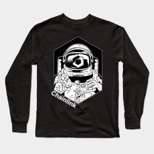 Chainlink DeFi LINK Cryptocurrency Astronaut Long Sleeve T-Shirt